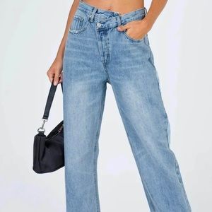 Princess Polly Asymmetric Straight Leg Jean